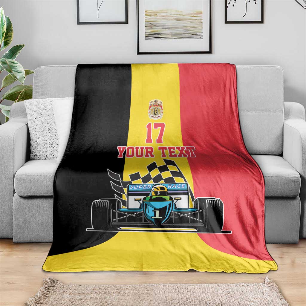 Custom Belgium Formula One Blanket Motorsport with Flag F1 World Championship