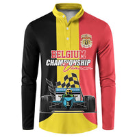 Custom Belgium Formula One Button Sweatshirt Motorsport with Flag F1 World Championship