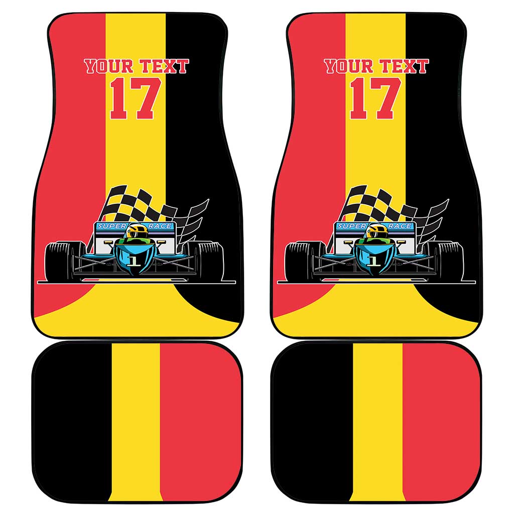 Custom Belgium Formula One Car Mats Motorsport with Flag F1 World Championship