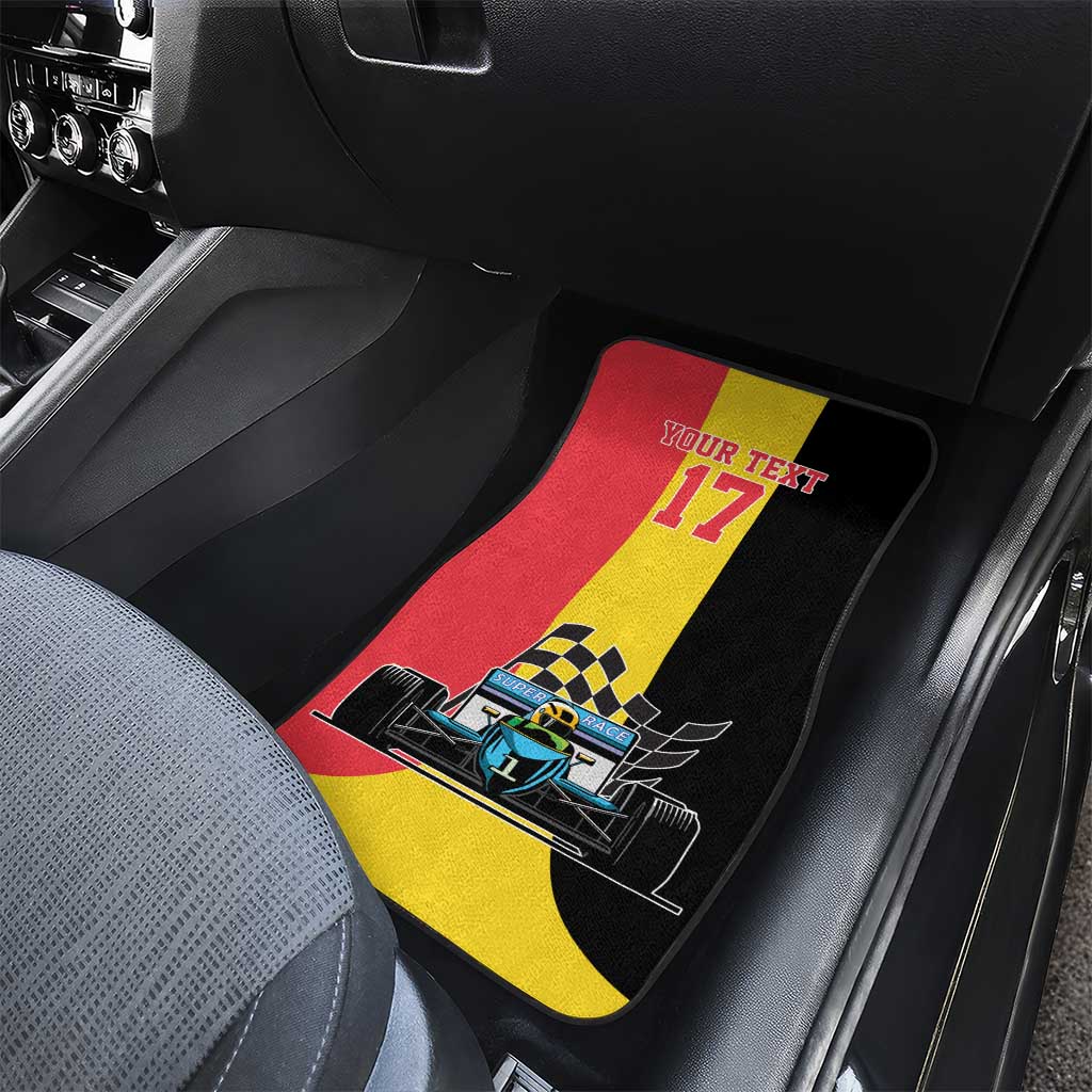 Custom Belgium Formula One Car Mats Motorsport with Flag F1 World Championship