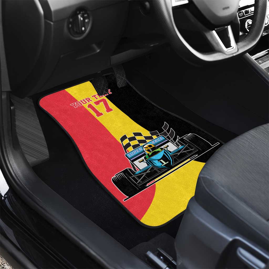 Custom Belgium Formula One Car Mats Motorsport with Flag F1 World Championship