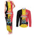 Custom Belgium Formula One Couples Matching Tank Maxi Dress and Long Sleeve Button Shirt Motorsport with Flag F1 World Championship
