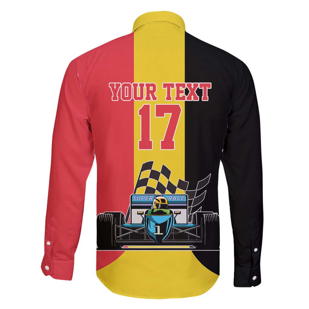 Custom Belgium Formula One Family Matching Long Sleeve Bodycon Dress and Hawaiian Shirt Motorsport with Flag F1 World Championship