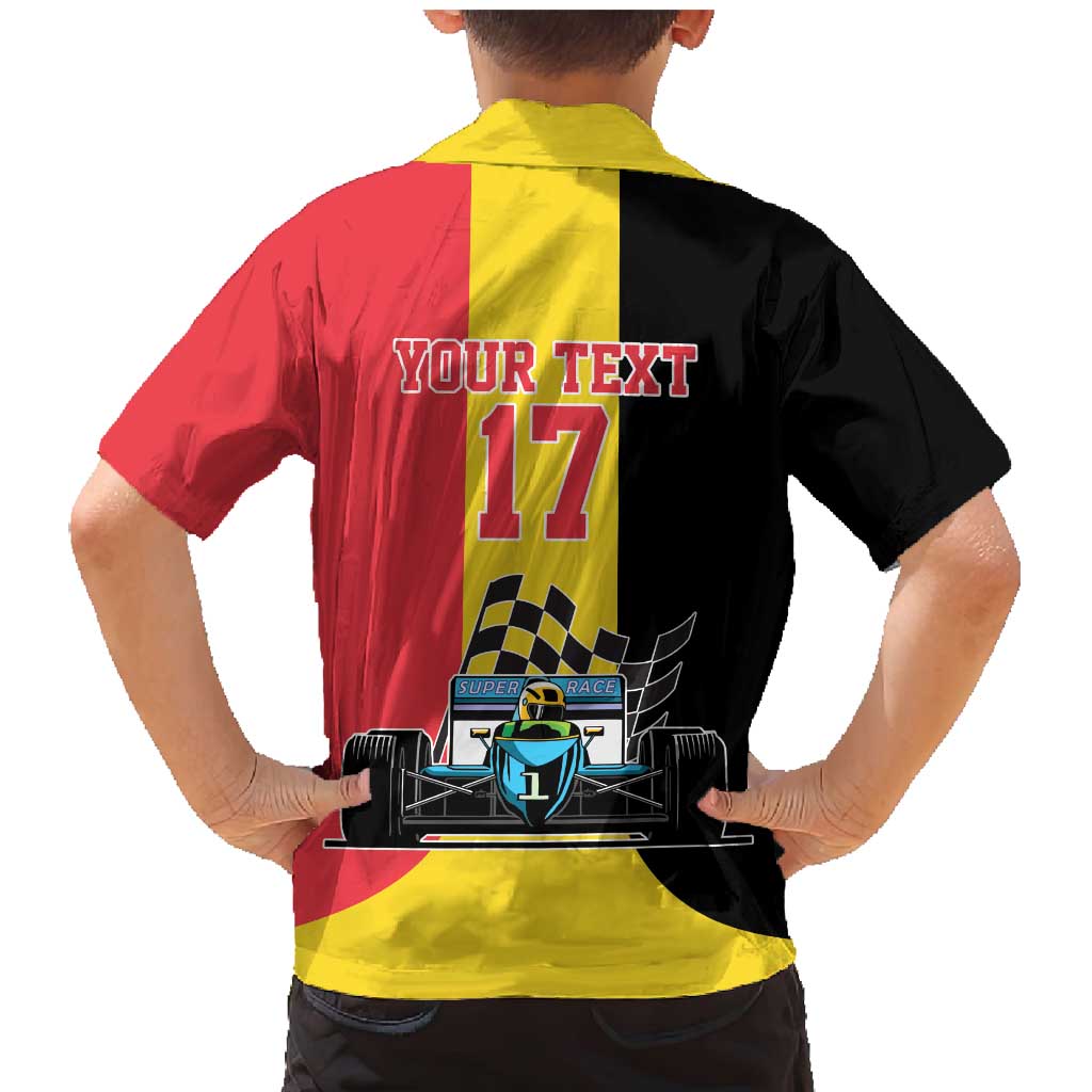 Custom Belgium Formula One Family Matching Mermaid Dress and Hawaiian Shirt Motorsport with Flag F1 World Championship