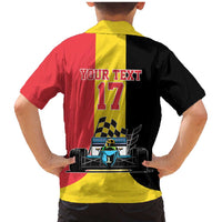 Custom Belgium Formula One Family Matching Mermaid Dress and Hawaiian Shirt Motorsport with Flag F1 World Championship