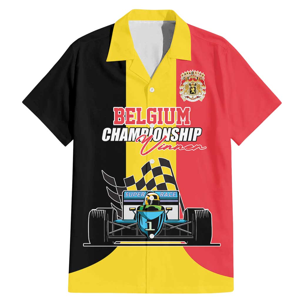 Custom Belgium Formula One Family Matching Mermaid Dress and Hawaiian Shirt Motorsport with Flag F1 World Championship