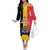 Custom Belgium Formula One Family Matching Off The Shoulder Long Sleeve Dress and Hawaiian Shirt Motorsport with Flag F1 World Championship