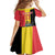Custom Belgium Formula One Family Matching Off Shoulder Maxi Dress and Hawaiian Shirt Motorsport with Flag F1 World Championship