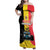Custom Belgium Formula One Family Matching Off Shoulder Maxi Dress and Hawaiian Shirt Motorsport with Flag F1 World Championship