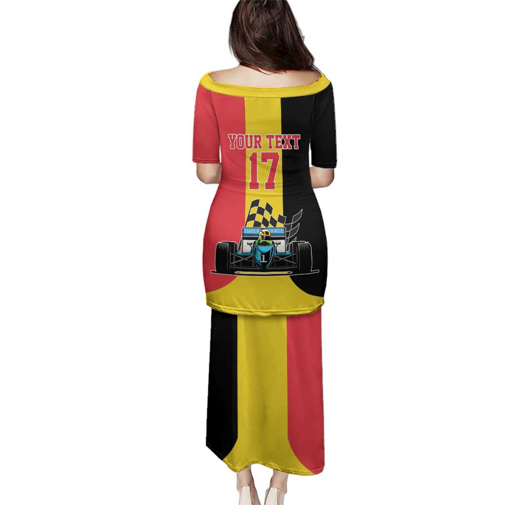 Custom Belgium Formula One Family Matching Puletasi and Hawaiian Shirt Motorsport with Flag F1 World Championship