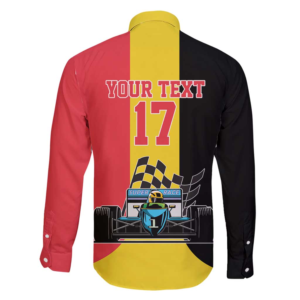 Custom Belgium Formula One Family Matching Short Sleeve Bodycon Dress and Hawaiian Shirt Motorsport with Flag F1 World Championship