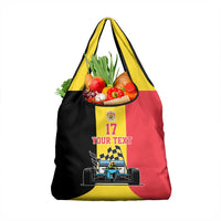 Custom Belgium Formula One Grocery Bag Motorsport with Flag F1 World Championship