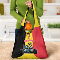 Custom Belgium Formula One Grocery Bag Motorsport with Flag F1 World Championship