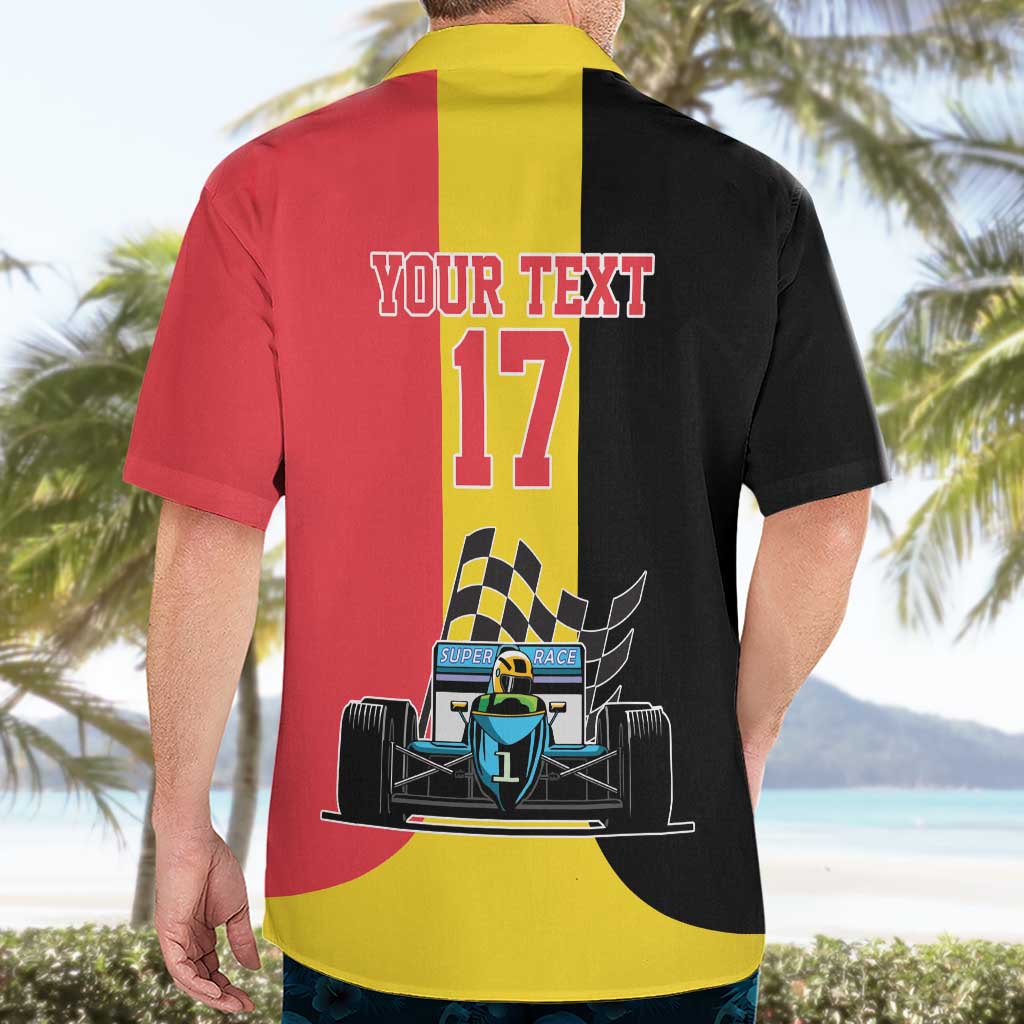 Custom Belgium Formula One Hawaiian Shirt Motorsport with Flag F1 World Championship