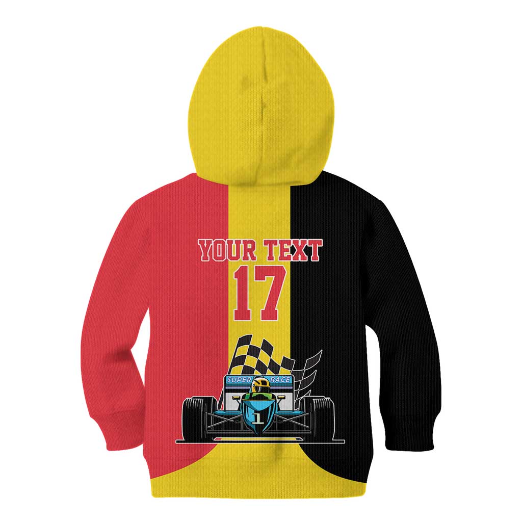 Custom Belgium Formula One Kid Hoodie Motorsport with Flag F1 World Championship