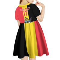 Custom Belgium Formula One Kid Short Sleeve Dress Motorsport with Flag F1 World Championship