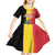 Custom Belgium Formula One Kid Short Sleeve Dress Motorsport with Flag F1 World Championship
