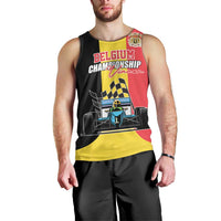 Custom Belgium Formula One Men Tank Top Motorsport with Flag F1 World Championship