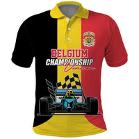Custom Belgium Formula One Polo Shirt Motorsport with Flag F1 World Championship