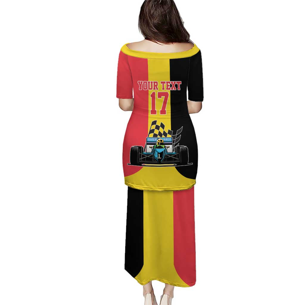 Custom Belgium Formula One Puletasi Motorsport with Flag F1 World Championship