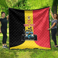 Custom Belgium Formula One Quilt Motorsport with Flag F1 World Championship