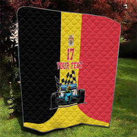 Custom Belgium Formula One Quilt Motorsport with Flag F1 World Championship