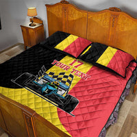 Custom Belgium Formula One Quilt Bed Set Motorsport with Flag F1 World Championship