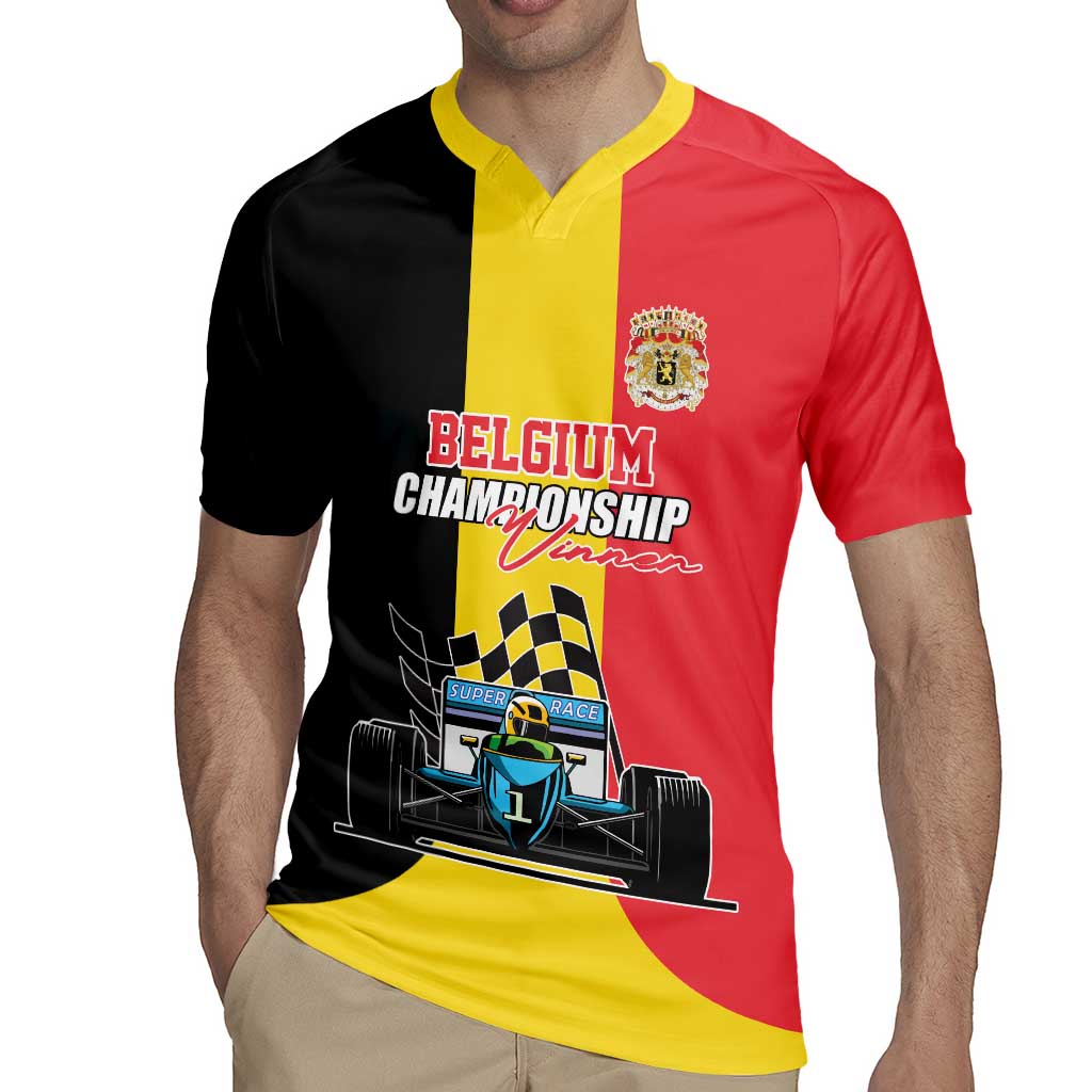 Custom Belgium Formula One Rugby Jersey Motorsport with Flag F1 World Championship