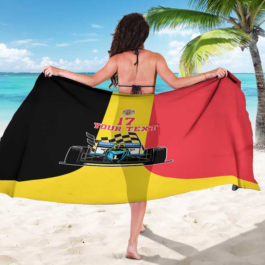 Custom Belgium Formula One Sarong Motorsport with Flag F1 World Championship