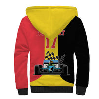 Custom Belgium Formula One Sherpa Hoodie Motorsport with Flag F1 World Championship