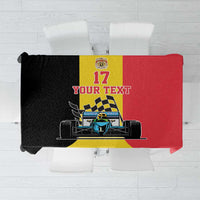 Custom Belgium Formula One Tablecloth Motorsport with Flag F1 World Championship