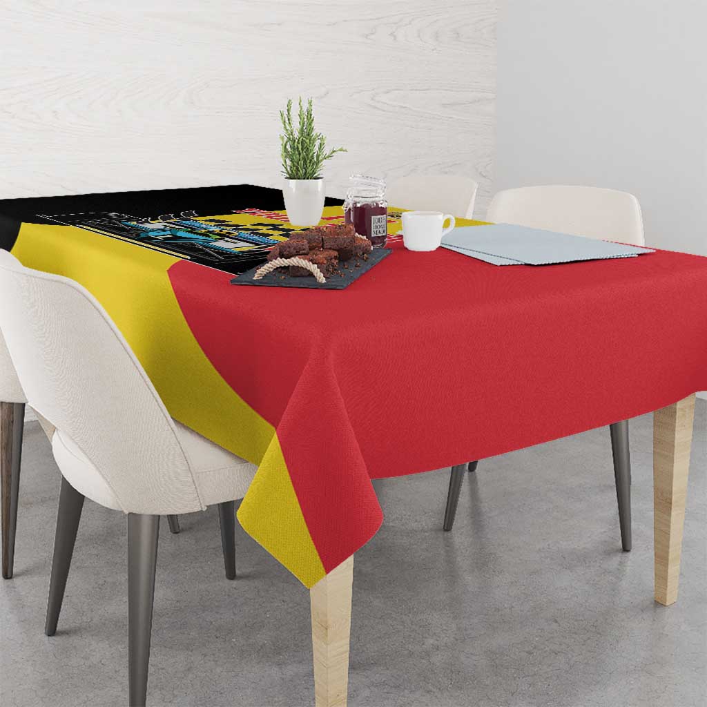 Custom Belgium Formula One Tablecloth Motorsport with Flag F1 World Championship