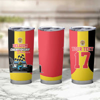 Custom Belgium Formula One Tumbler Cup Motorsport with Flag F1 World Championship