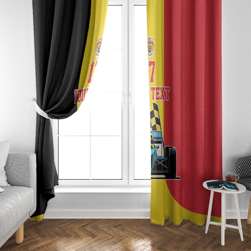 Custom Belgium Formula One Window Curtain Motorsport with Flag F1 World Championship