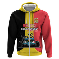Custom Belgium Formula One Zip Hoodie Motorsport with Flag F1 World Championship