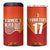 Custom Belgium Tennis Champions 4 in 1 Can Cooler Tumbler Winners Never Quit with A Crowned Lion