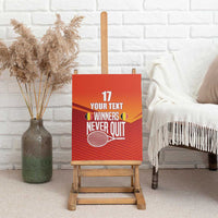 Custom Belgium Tennis Champions Canvas Wall Art Winners Never Quit with A Crowned Lion