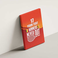 Custom Belgium Tennis Champions Canvas Wall Art Winners Never Quit with A Crowned Lion