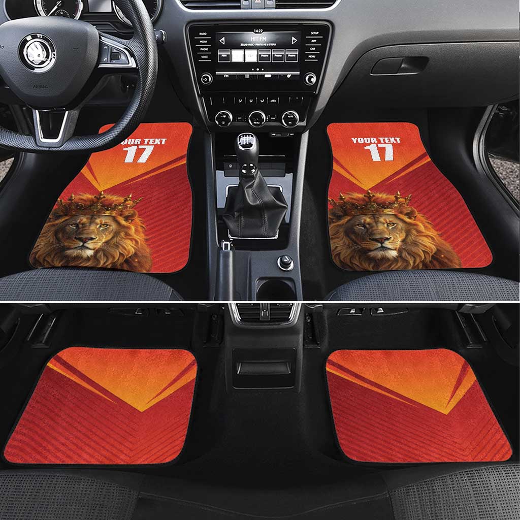 Custom Belgium Tennis Champions Car Mats Winners Never Quit with A Crowned Lion