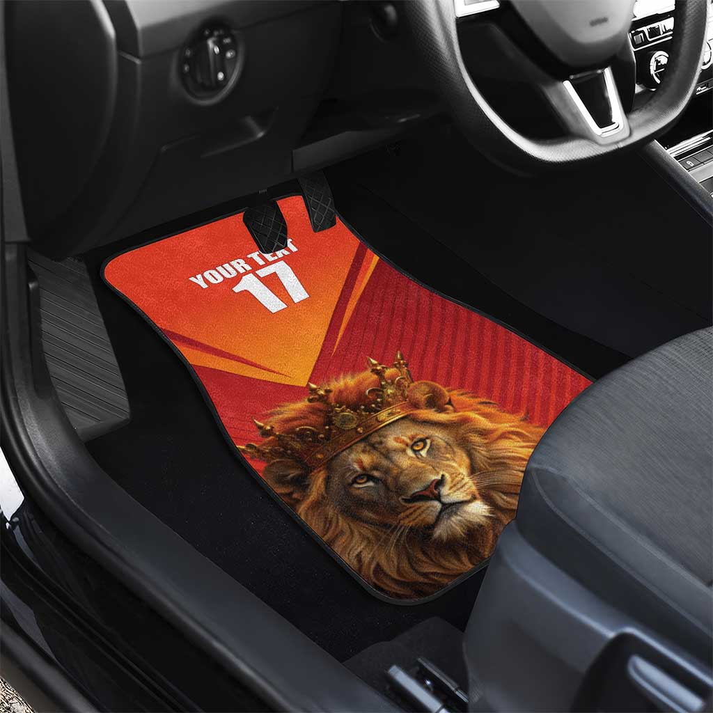 Custom Belgium Tennis Champions Car Mats Winners Never Quit with A Crowned Lion