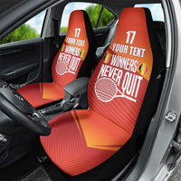 Custom Belgium Tennis Champions Car Seat Cover Winners Never Quit with A Crowned Lion