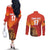 Custom Belgium Tennis Champions Couples Matching Off The Shoulder Long Sleeve Dress and Long Sleeve Button Shirt Winners Never Quit with A Crowned Lion