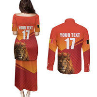 Custom Belgium Tennis Champions Couples Matching Puletasi and Long Sleeve Button Shirt Winners Never Quit with A Crowned Lion