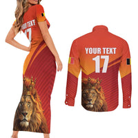 Custom Belgium Tennis Champions Couples Matching Short Sleeve Bodycon Dress and Long Sleeve Button Shirt Winners Never Quit with A Crowned Lion