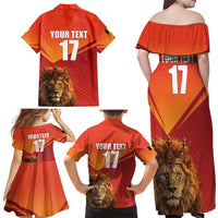 Custom Belgium Tennis Champions Family Matching Off Shoulder Maxi Dress and Hawaiian Shirt Winners Never Quit with A Crowned Lion