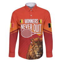 Custom Belgium Tennis Champions Family Matching Off Shoulder Short Dress and Hawaiian Shirt Winners Never Quit with A Crowned Lion