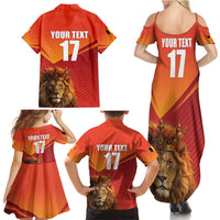 Custom Belgium Tennis Champions Family Matching Summer Maxi Dress and Hawaiian Shirt Winners Never Quit with A Crowned Lion