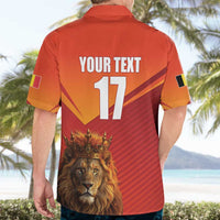 Custom Belgium Tennis Champions Hawaiian Shirt Winners Never Quit with A Crowned Lion