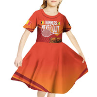 Custom Belgium Tennis Champions Kid Short Sleeve Dress Winners Never Quit with A Crowned Lion