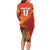 Custom Belgium Tennis Champions Long Sleeve Bodycon Dress Winners Never Quit with A Crowned Lion